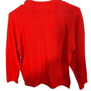 Pendleton Womens Red Long Sleeve Sweater Size 38 (M)100% Virgin Wool Portland Or